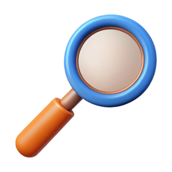 stunning passionate organic Magnifying glass with a handle. Single-weight stroke, minimal, with Scalable Design. expertly shot png