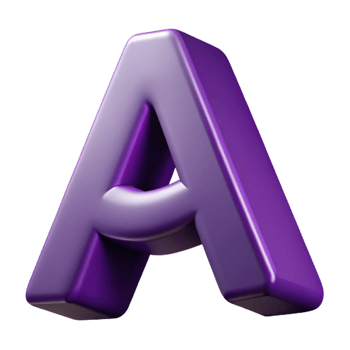 mysterious extraordinary Clean lines forming a stylized A in deep purple. Flat color, with Scalable Design. detailed png