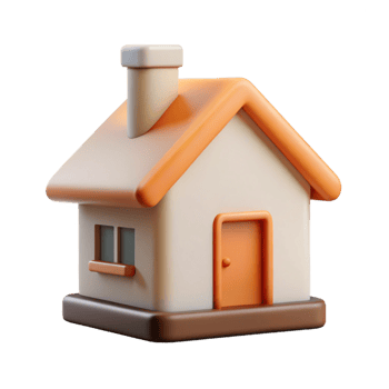 extraordinary surreal A minimalist house icon. Roof, walls, chimney. Clean lines, flat color with Scalable Design. flawless png