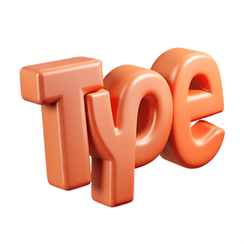 tranquil sumptuous Flat color TYPE in coral. Clean lines, crisp edges, symmetrical with Scalable Design. detailed png