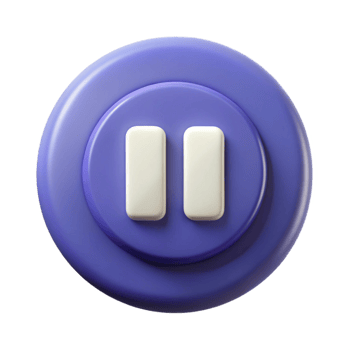 exemplary coastal Pause button icon for multimedia control. Crisp edges, flat color, symmetrical with Scalable Design. flawless png