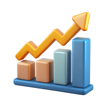 gorgeous artistic Upward trending arrow chart with three data points. Clean lines, single-weight stroke with Scalable Design. flawless png