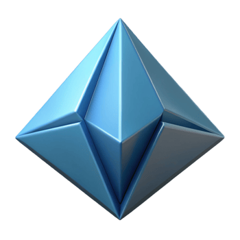 mesmerizing coastal Geometric logo using overlapping triangles to form a star. Crisp edges, flat color, symmetrical with Scalable Design. professional png