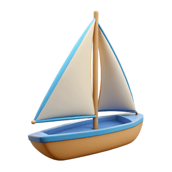 sumptuous exemplary Clean lines depicting a sailboat. Flat color, with Scalable Design. png