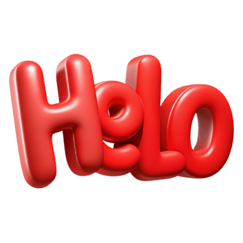 mesmerizing passionate geometric Bold, sans-serif HELLO in flat red. Clean lines, crisp edges with Scalable Design. gallery standard png