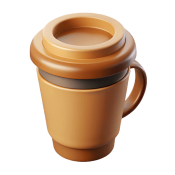 romantic dramatic Single-weight stroke outline of a coffee cup. Crisp edges, flat color with Scalable Design. professional png