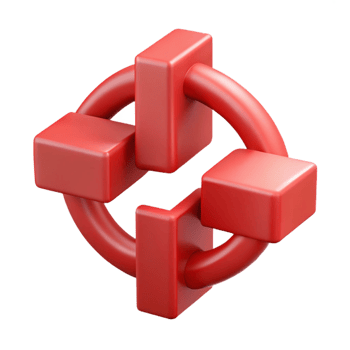 majestic energetic modern Geometric cross with a circle inside. Flat red color and clean lines with Scalable Design. fine detail png