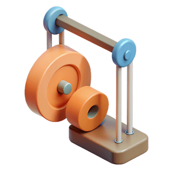 glorious sought-after Geometric rendering of a pulley system. Flat color, single-weight stroke with Scalable Design. png