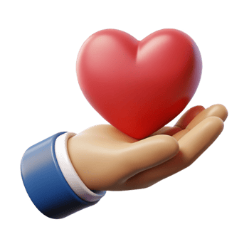 majestic classic Silhouette of a hand holding a heart. Scalable, flat color original png