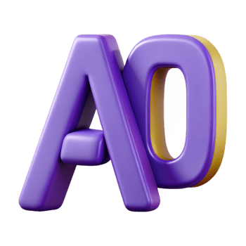 exquisite retro Minimal A with clean lines. Flat violet with Scalable Design. 4K png
