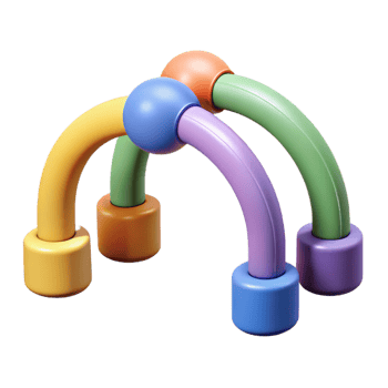 distinctive futuristic Series of connected arcs, single-weight stroke, flat color. with Scalable Design. authentic png