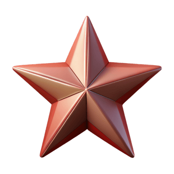 exquisite calm urban Stylized, symmetrical star with crisp edges and flat color. with Scalable Design. genuine png
