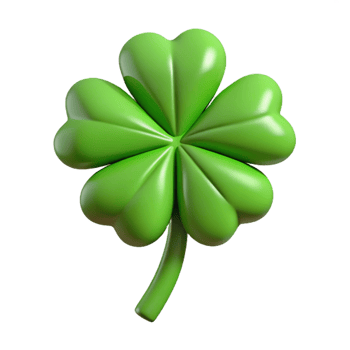 joyful elegant Symmetrical silhouette of a four-leaf clover. Single-weight stroke, minimal design with Scalable Design. expertly shot png