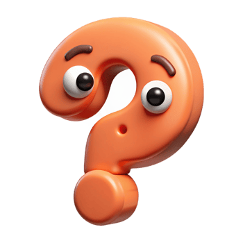 playful impressive Question mark character with a curious expression. Clean lines, minimal, single-weight stroke with Scalable Design. handcrafted png