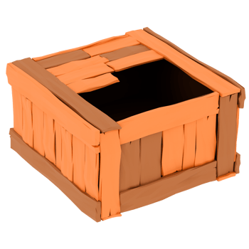 3d render wooden crate box with transparent background png