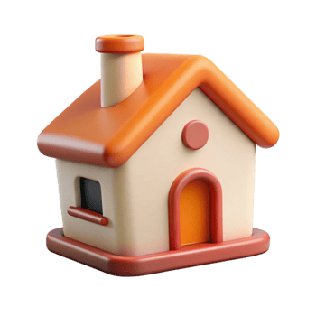nostalgic impressive House-shaped character with a chimney. Clean lines, scalable, single-weight stroke with Scalable Design. precision png