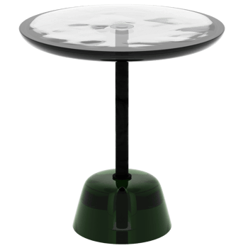 3d render green base pedestal table with transparent background png