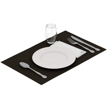 3d render table setting plate glass with transparent wallpaper png