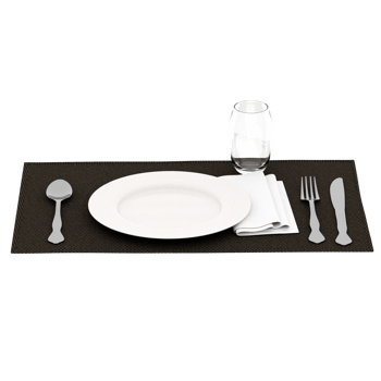 Render table setting plate glass with transparent background png