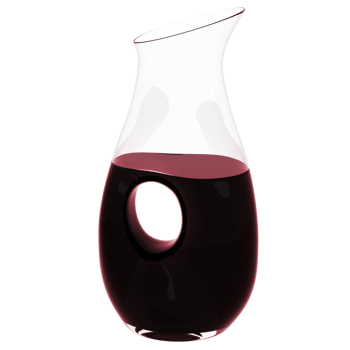 3d render glass wine decanter pitcher with transparent background png