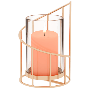 3d render candle holder with transparent background png