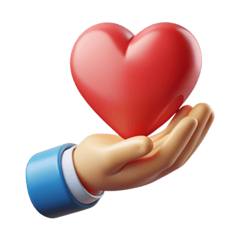 exemplary artistic Silhouette of a hand holding a heart. Flat color, single-weight stroke with Scalable Design. luxury png