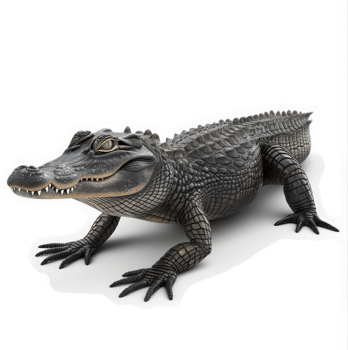 A juvenile alligator, posed in profile view. png