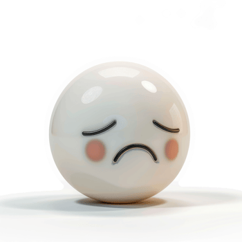 A round, sad emoticon conveys a feeling of distress. png