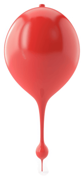 Red balloon dripping crimson liquid. png