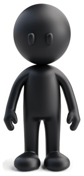 Silhouette of a cartoon character. png