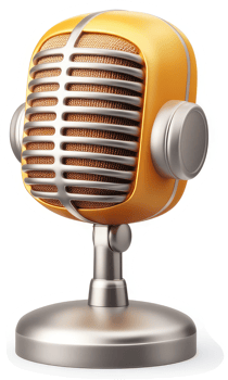 Retro microphone with vintage design, a classic sound. png