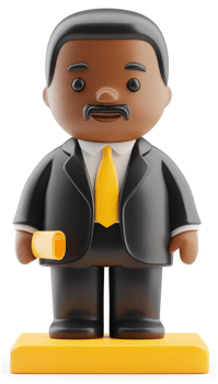 Cartoon depiction of Martin Luther King Jr. png