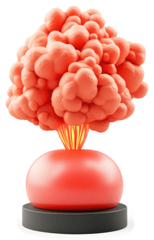 Vibrant coral explosion, a sculptural form. png