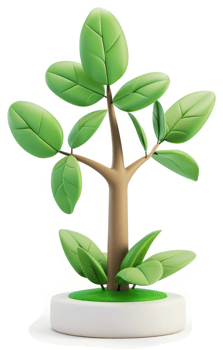 Vibrant cartoon depiction of a young plant. png