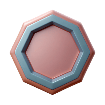 stunning distinctive Octagonal badge with a central circle. Crisp edges, scalable, minimal with Scalable Design. png