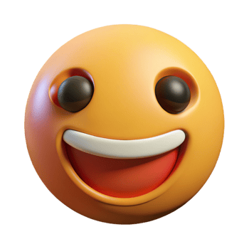 acclaimed minimalist Smiling face with circular eyes and mouth. Crisp edges, symmetrical, flat color with Scalable Design. expertly shot png