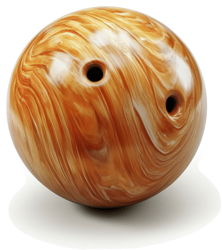 Close-up of a golden-brown bowling ball. png