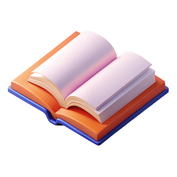 breathtaking nordic Isometric open book, minimal design, flat color, crisp edges with Scalable Design. top-tier png