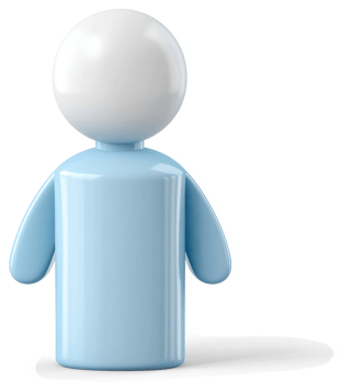 Light blue person icon, simplistic and stylized. png