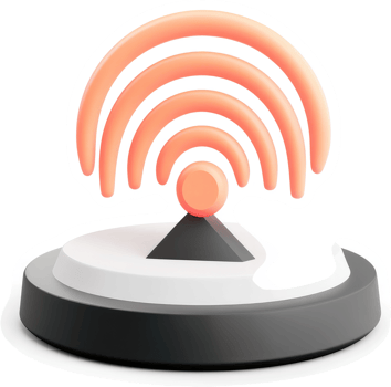 Wireless network signal icon on a pedestal. png