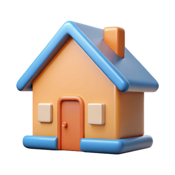 striking playful artistic House icon representing real estate data. Crisp edges, flat color, symmetrical with Scalable Design. masterfully captured png