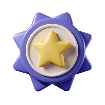 nostalgic pristine Circular badge with a stylized star. Clean lines, flat color, minimal design with Scalable Design. high quality png