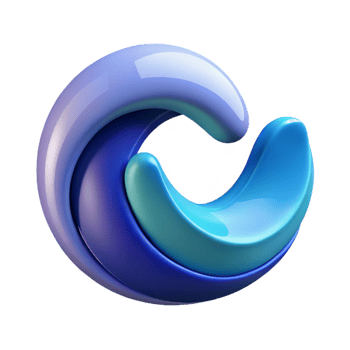 enchanting energetic contemporary Scalable logo of an abstract wave. Clean lines, flat color, single-weight stroke with Scalable Design. 4K png