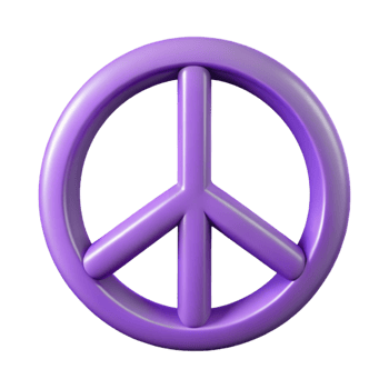 hypnotic bold urban A stylized peace sign. Crisp edges, single-weight stroke, minimal design with Scalable Design. studio quality png
