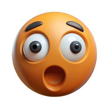 passionate majestic A surprised face with wide open circular eyes. Flat color, clean lines, with Scalable Design. original png