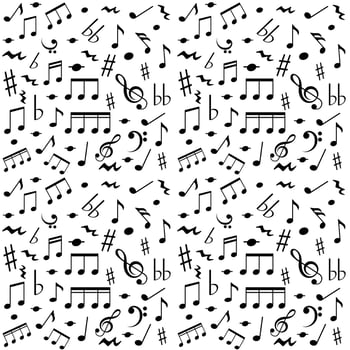 Music notes melody seamless pattern art abstract vector