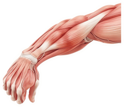 Detailed illustration of the musculature of the human arm. png