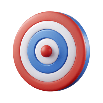 intense striking Target icon with concentric circles. Scalable, single-weight stroke, minimal with Scalable Design. detailed png