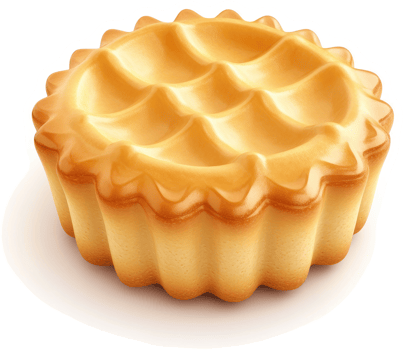 Golden, glazed tartlet with a lattice top. png