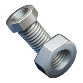 radiant coveted Technical drawing of a bolt and nut. Clean lines, scalable design, single-weight stroke with Scalable Design. png